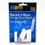 Lees Aquarium & Pet Products offers the LEES DISCARD-A-STONE in blue and white packaging, featuring a set of six coarse plastic bubble diffusers visible through the transparent front.