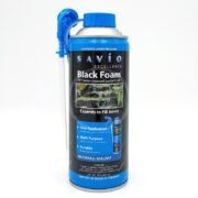 SAVIO BLACK FOAM WATER RESISTANT SEALANT expands to fill joints effortlessly. Its ideal for waterfall sealing, easy to apply, multipurpose, and durable. The blue nozzle allows precise application, while safety warnings offer peace of mind.
