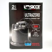 The SICCE ULTRA ZERO UTILITY PUMP 793 GPH comes with a 2-year guarantee, offering a capacity of 3000 liters per hour, a max height of 3.1 meters, and can drain water down to 2 millimeters—ideal for utility needs!.
