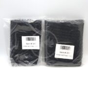 Two packages of black POND NETTING, essential for a pristine backyard oasis: Item #947 (7x10) on the left and Item #951 (14x14) on the right, both sealed in clear plastic for quality and durability.