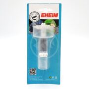 The EHEIM 763360 Impeller 2217 packaging boasts a blue design with product info and a visible component under clear plastic. Priced at $29.99, it features images of fish and plants, plus a QR code and company details at the bottom.