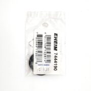 A small plastic bag contains a black EHEIM 7444190 O-ring set for double tap 2026, labeled with a bar code and priced at $5.99 from AQUATICS UNLIMITED. The items compatibility ensures your equipments maintenance is simple and clear, showcased on a white background.