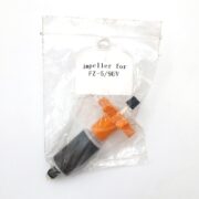 Orange and black AQUATOP IMPELLER FORZA 9, ideal for Forza 9, packaged in a clear plastic bag labeled impeller for FZ-5/9UV.