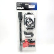 The FLUVAL 307 407 REPLACEMENT PART KIT A20052 contains tubing, clips, and connectors arranged in a clear plastic case on a white background with product details labeled at the top.