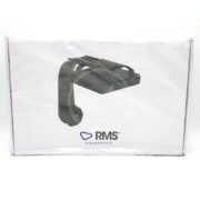 A white shrink-wrapped box features an image of a clip-like device, highlighting the innovative ECOTECH MOUNTING ARM RADION G5/G6 RMS. The prominent logo and RMS text capture attention, making it ideal for tech enthusiasts seeking seamless setup integration.