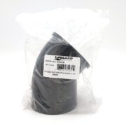 The LIFEGARD INLET / OUTLET PVC 45 ELBOW R450236 for PRO MAX UV is available in 3 or 5, encased in a clear plastic bag with detailed labeling, displayed upright on a white background.