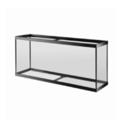 A black metal frame against a white background, meticulously outlined like the AQUEON GLASS AQUARIUM BLACK SILICONE, appears empty but could serve as a structural support or decorative piece.