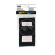 The FLUVAL FOAM FILTER BLOCK SPEC 16/EVO 13 10532 boasts sleek black packaging with a rectangular pad for optimal aquarium filtration. The label clearly presents the product name and specs in multiple languages, ensuring global user clarity.