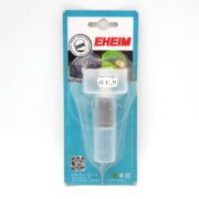 An EHEIM aquarium accessory in clear plastic packaging on a blue and white cardboard backing, labeled with a price sticker of $49.99. The brand logo and product details are visible.