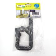 A packaged Eshopps Oceana Glass Return Jet, a black plastic aquarium accessory, is displayed against a white background with a yellow and green labeled header.