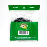A package of aquarium tubing labeled 10 Feet with a cartoon fish logo and a barcode. The packaging is green and clear, showing the black tubing inside. Text mentions weekly educational articles from aquariumcoop.com.
