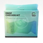 A blue and green box labeled Drop Checker Kit by CO2 Art, containing a permanent CO2 concentration monitoring set for planted aquariums. The packaging features text and a faint image of the contents.