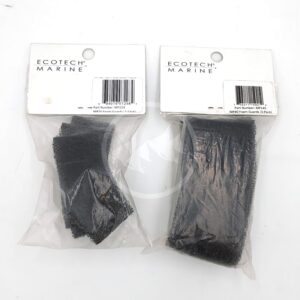 Two bags of EcoTech Marine aquarium filter foam pads in clear plastic packaging with white labels and barcodes, displayed side by side on a white background.