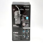 Box showing a SICCE aquarium filter with labeled features, including water flow regulation, filter media cartridges, and multiple water flow options. Diagrams and text highlight key functions and included parts.