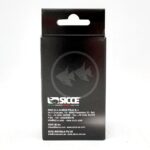 Black rectangular SICCE product box with a hanging tab, featuring a large, semi-transparent fish logo in the center and company contact information in white text at the bottom.