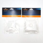 Two Teton branded packages containing white square filter pads, each with a circular opening in the center, displayed on a white background.