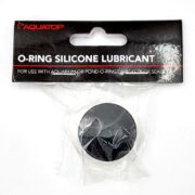AQUATOP O RING SILICONE LUBRICANT 1.5 OZ is designed for aquarium or pond O-rings, gaskets, and seals. It comes in a clear plastic pouch with the container visible inside.