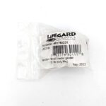 A small clear plastic bag containing a Lifegard Aquatics small heater gasket with a label showing the part number #R175022X, UPC code, and the date Nov 2022.