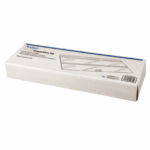 A rectangular white box labeled AQUEON HINGED GLASS TOP for aquariums, with a blue stripe at the top and a line drawing of the hinged glass top on the front.