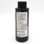 A black bottle of Brightwell Aquatics product with a white label listing ingredients, directions, and product information in black text. The bottle is standing upright on a white background.