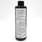 A bottle of Brightwell Aquatics aquarium additive with a black cap. The back label features dense instructions and information in black text on a white background. The product branding appears at the bottom of the label.