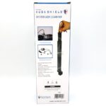 The back of an AquaShield UV Sterilizer Clarifier box, showing installation instructions, product features, warnings, and an image of the device being installed in an aquarium.