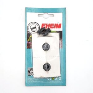 A package of EHEIM replacement parts with two small black rubber gaskets displayed on a white card inside clear plastic packaging. The EHEIM logo is visible at the top of the package.