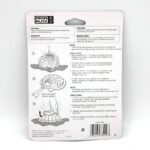 Back of a Penn Plax Bubble Shell product packaging, showing instructions and diagrams for an aquarium air stone device. Text appears in English, Spanish, German, Italian, and Dutch, alongside black-and-white illustrations.