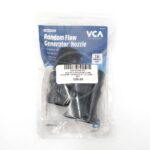 A packaged VCA RFG RANDOM FLOW GENERATOR NOZZLE LOC-LINE for 1-inch Loc-Line modular hose features a visible black nozzle and a barcode sticker displaying the $29.99 price, all shown through clear packaging.