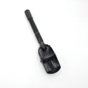 A black vacuum cleaner attachment with long, narrow bristles, designed for cleaning surfaces or hard-to-reach areas, is shown on a white background.