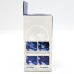 Side of a product box with images showing the effects of applying Aiptasia Control on a target. Two photos compare the treated area after 2 minutes and after 30 minutes, showing visible changes.