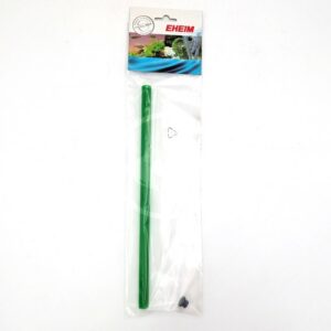 A packaged EHEIM aquarium accessory, featuring a long green plastic tube and a small black piece, sealed in a clear plastic bag with a white and colorful label at the top.